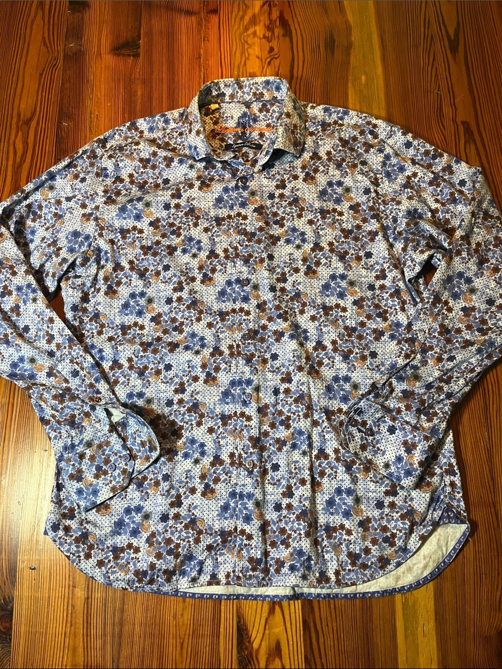 Men’s Luchiano Visconti Signature Collection Button-Down Shirt, Size XL